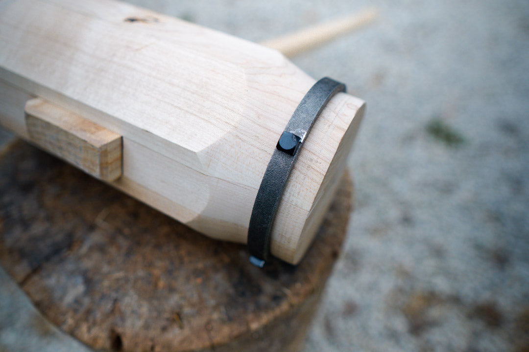 Steel hooped large commander mallet