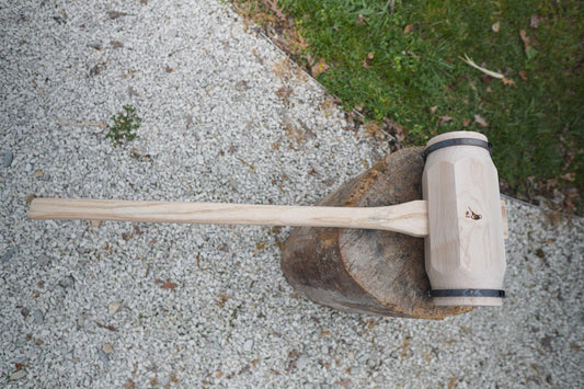 Steel hooped large commander mallet